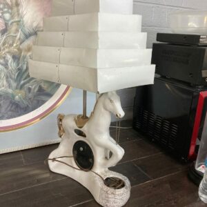 horse lamp with electric clock