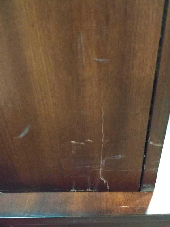 Aspen Home Executive Desk and Hutch damage