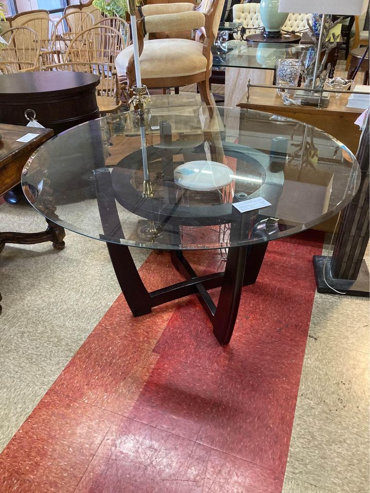 Beveled Glass Dining Table