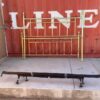 Brass Plated King Size Headboard and Bed Frame