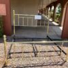 Brass Plated King Size Headboard and Bed Frame assembled whole