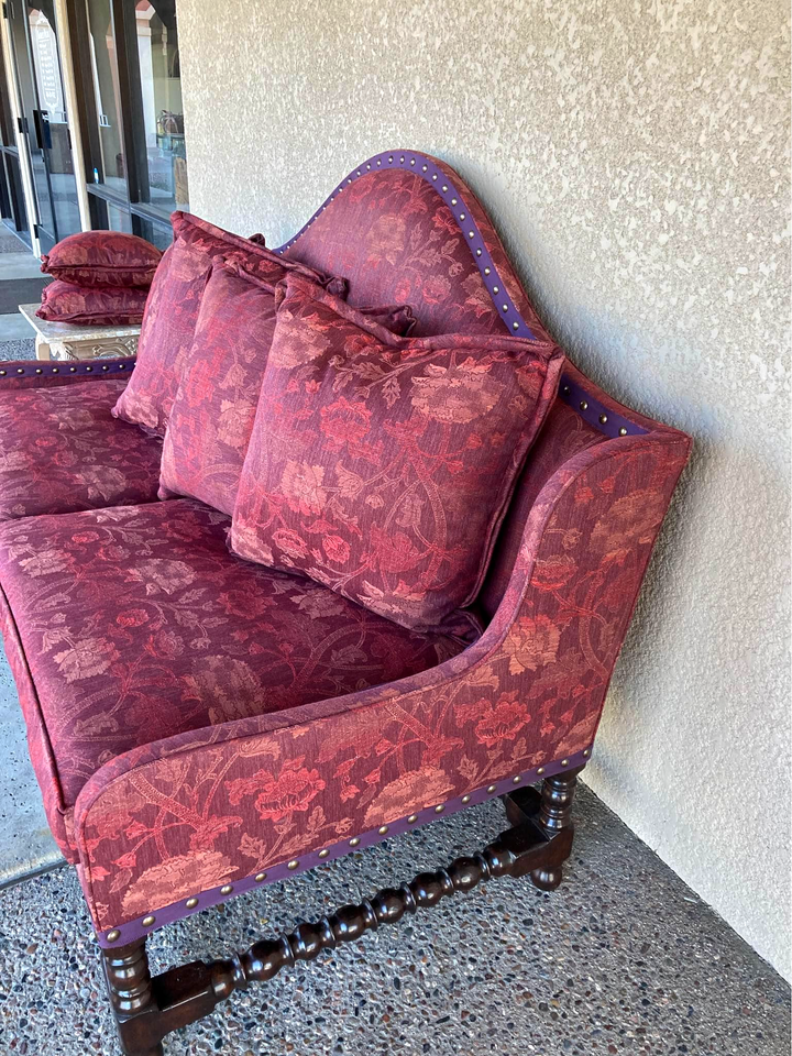 custom camelback sofa