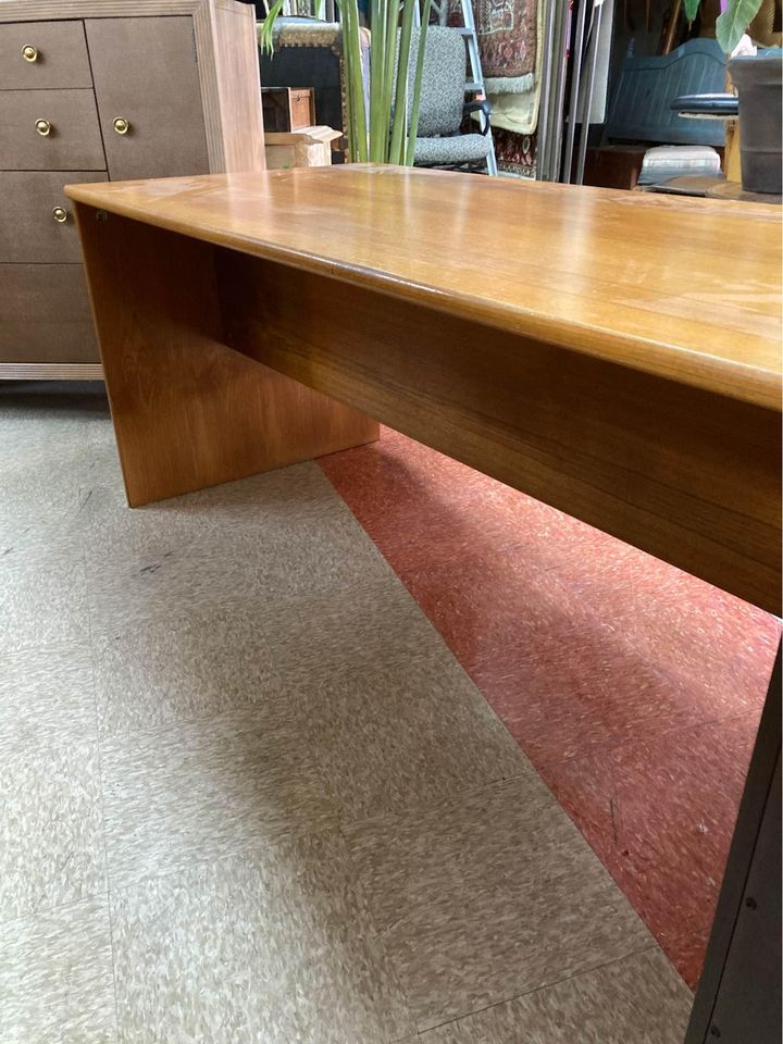 Danish modern teak desk back