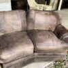 Flexsteel Top-Grain Leather Conversation Sectional Sofa right