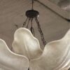 Pair of Extra Large Chandeliers close up