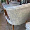 Pair of Vintage Barrel Chairs with Custom Upholstery back