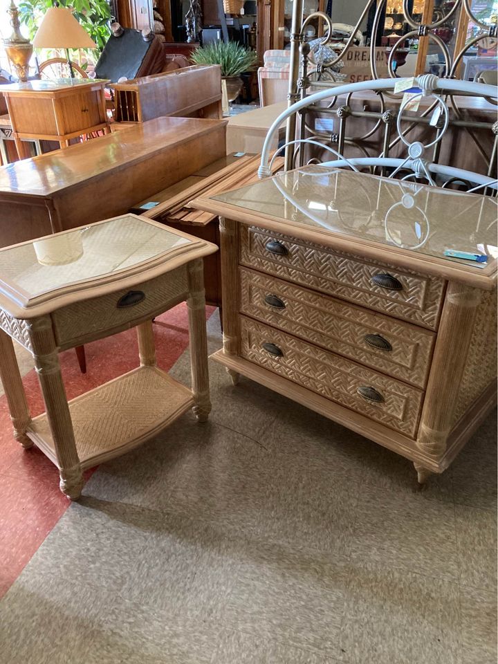 Palm Springs Style Dresser and Nightstand