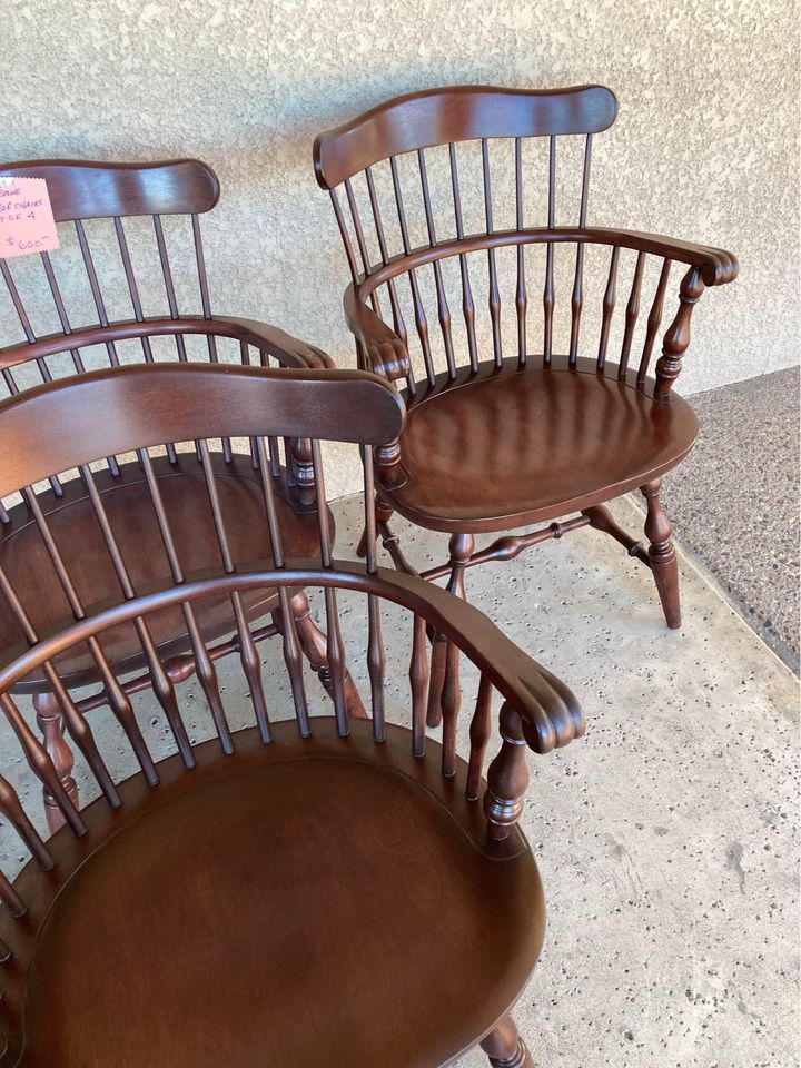 Set of Nichols and Stone Windsor Chairs