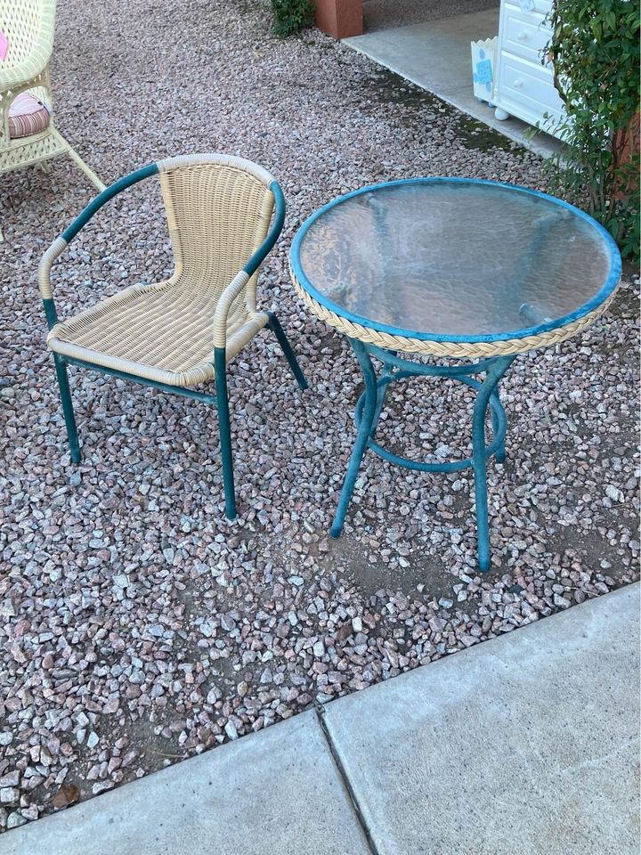 Small Patio Table and Chair