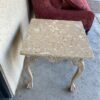 Small vintage end table marble top