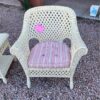 Wicker Patio Chair with Matching Table armchair cushion
