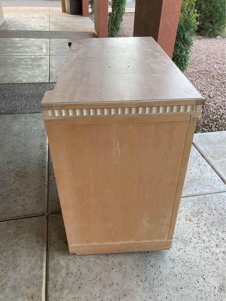 oversize hotel dresser or storage cabinet side