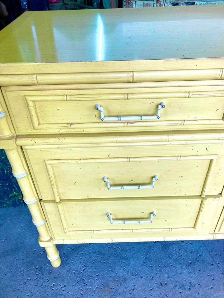 vintage bamboo dresser drawer pulls
