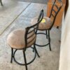 2 Counter Height Swivel Bar Stools back and side