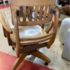Antique Bankers Chair or Office Chair back