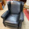 Black Barcalounger Leather Recliner closed