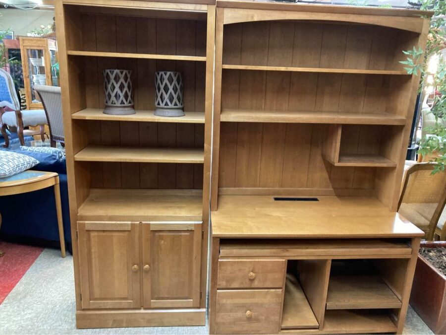 Ethan Allen Matching Desk and Bookcase