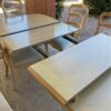 Extendable Dining Table Set with Two Leaves extensions