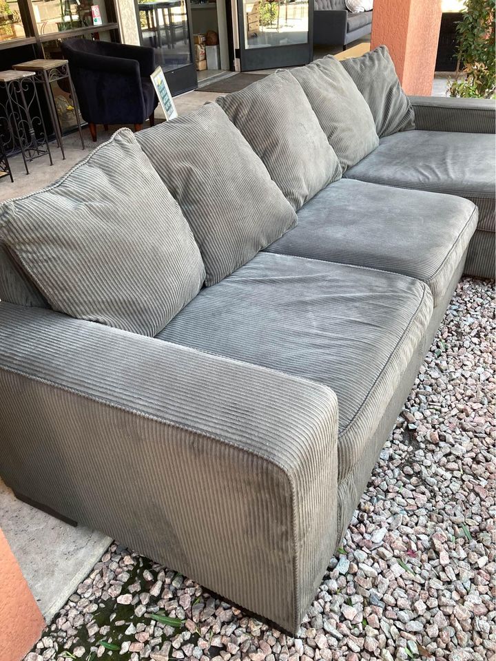 Green 2 Piece Sectional Sofa side