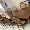 Long Extendable Dining Table and 8 Chairs