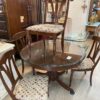 Modern Round Dining Table and 4 Oversize Chairs