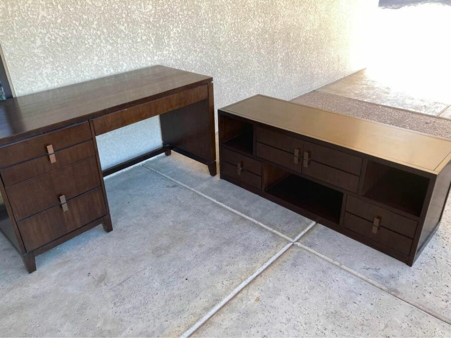 Pier One Desk and Matching Credenza
