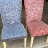 Red and Blue Accent Chairs