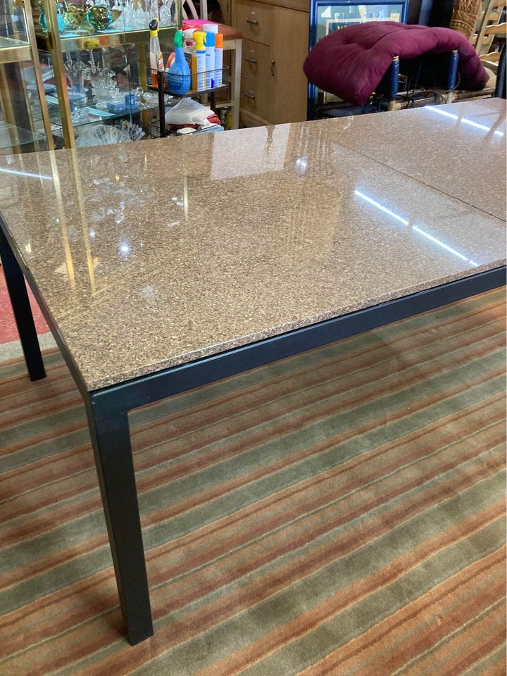 Room and Board Granite and Metal Dining Table top