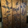 Set of 3 Large Gold Hand Painted Panels Wall Art