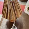 Small Vintage Mexican Table Lamp wooden shade