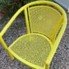 Vintage Bamboo or BoHo Style Aluminum Patio Set with Barrel Chairs chair