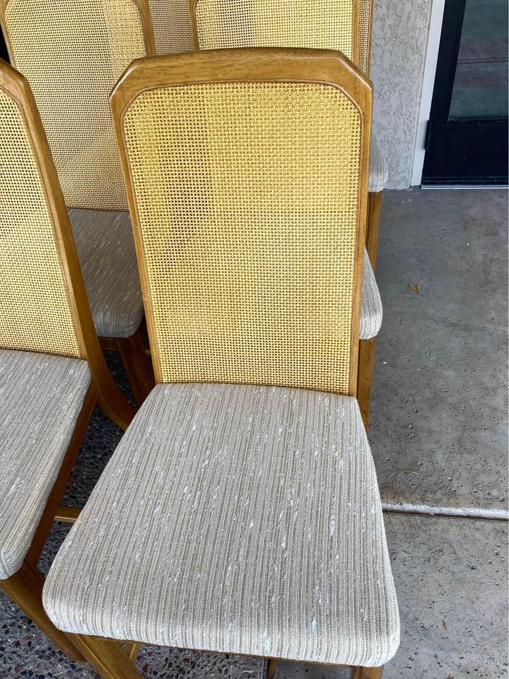 Vintage Mid-Century Modern Cane Back Dining Chair