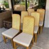 Vintage Mid-Century Modern Cane Back Dining Chairs