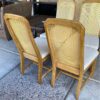 Vintage Mid-Century Modern Cane Back Dining Chairs backs