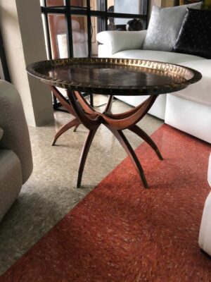 Vintage Moroccan Brass Coffee Table