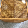 Vintage Split Bamboo Nightstand or End Table top