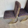 Vintage Set of 5 Brass Dining Chairs Cantilever Z Back side