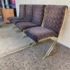 Vintage Set of 5 Brass Dining Chairs Cantilever Z Back row