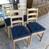4 IKEA Wood Chairs with Pads