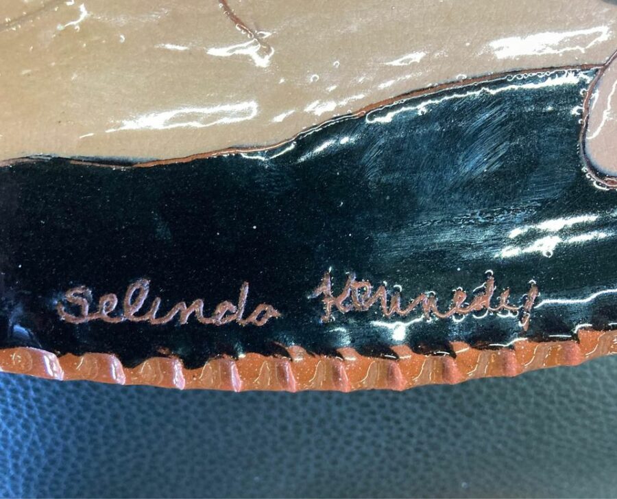Adam and Eve Pottery Art Selinda Kennedy signature