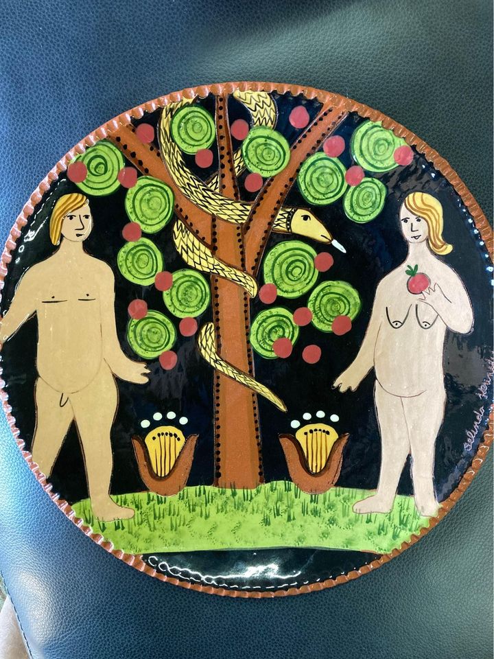 Adam and Eve Pottery Art