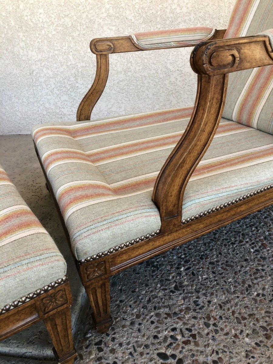 French Country Chair with Ottoman legs