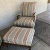 French Country Used Chair with Ottoman