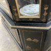 Hand-Painted China Cabinet Black and Gold detail