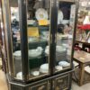 Hand-Painted China Cabinet Black and Gold