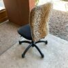 Leopard Print Adjustable Height Office Chair back