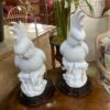 Matched Pair of Large Lamps with Cockatoos