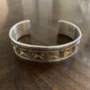 Mens Silver and Gold Cuff Bracelet