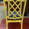 Pair of Dining Chairs Faux Bamboo Fretwork back