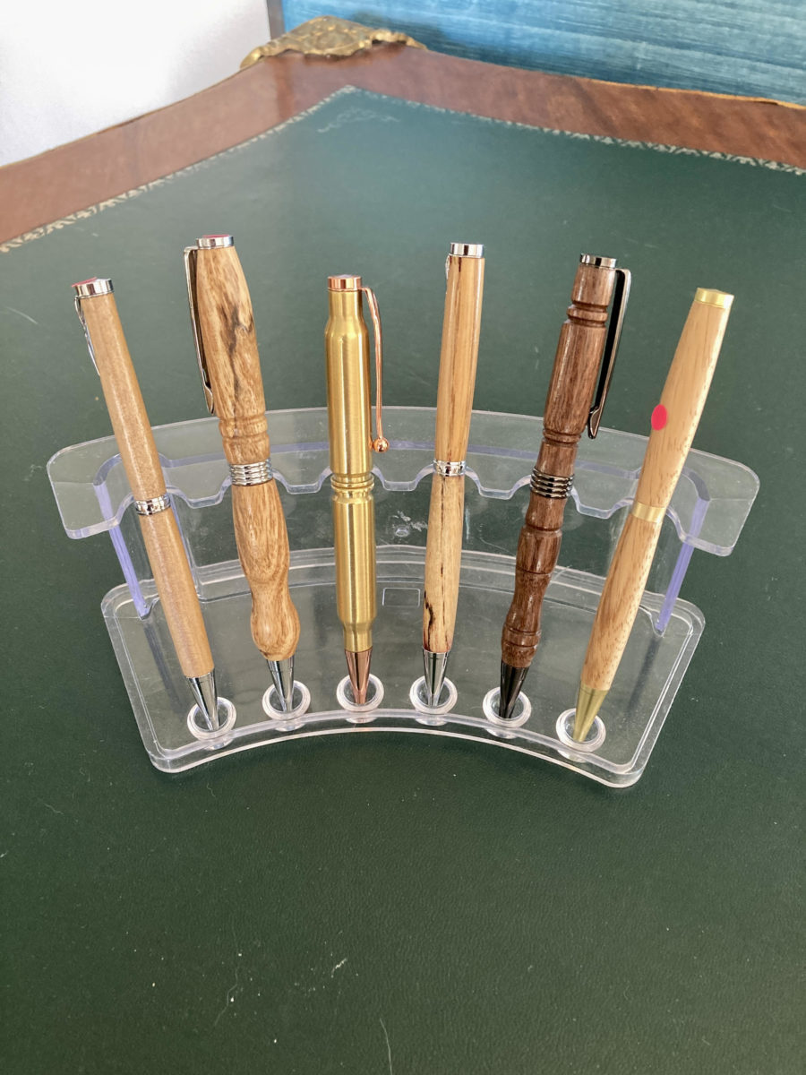 custom wooden pens display